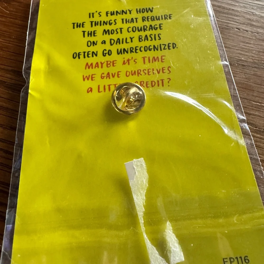 Everyday Bravery Pin - “Choose Hope Over Fear”  Green and Gold